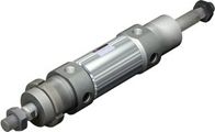 SMC Pneumatik - C(D)76W, Druckluftzylinder, doppeltwirkend, durchgehende Kolbenstange, eingebauter Magnetring, 32, 25, Elastische Endlagendämpfung, Ohne Faltenbalg, (Schienenmontage), ohne Signalgeber