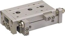 SMC Pneumatik - MXSL, Kompaktschlitten, doppeltwirkend, Kreuzrollenführung, symmetrisch, 16, Kolben-&Oslash; bis 16 mm: M-Gewinde, Kolben-&Oslash; ab 20 mm: Rc-Gewinde, 100, ohne Einstellung