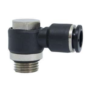 Drehbarer männlicher Banjo-L-Steckanschlussverbinder mit NPT & UNF Gewinde vernickelt