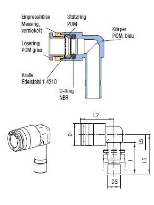 AVS-911P-D L-Steckanschlussverbinder