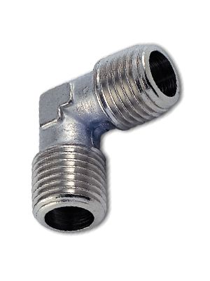 Winkelverschraubung mit BSPT und metrischem Gewinde