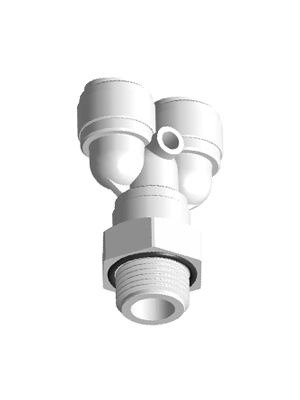 Schwenkbarer männlicher Y-Steckanschlussverbinder mit BSPP-Gewinde