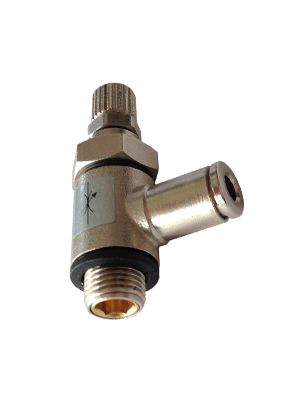 Manueller Schwenk-Durchflussregler mit BSPP-Außengewinde für Ventile