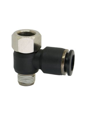 Drehbarer weiblicher Banjo-L-Steckanschlussverbinder mit BSPT-Gewinde vernickelt