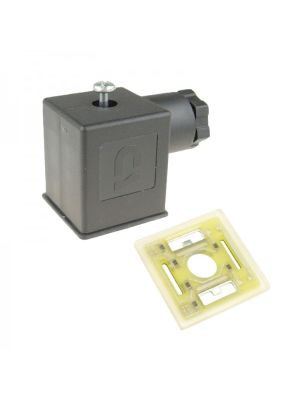 Gerätestecker Bauform A mit leuchtender Dichtung 230V AC mit LED