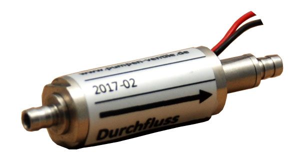 Axial Inline-Mikroventil, Edelstahl, Viton, Schlauchtülle