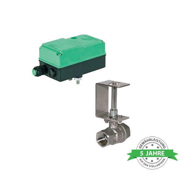 Comparato - Kugelhahn elektrisch mit Abstandshalter - Edelstahl (Aisi 316), Diamant 2000, 2-Wege 1/2 W/W, DN15, PN64, 230V