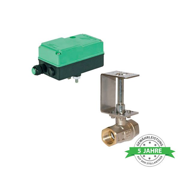 Comparato - Kugelhahn elektrisch mit Abstandshalter aus Edelstahl- Diamant 2000, 2-Wege 1 1/4 W/W, DN32, PN25, 230V