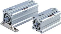 SMC Pneumatik - R(D)Q, Kompaktzylinder mit pneumatischer Dämpfung, [Durchgangsbohrung (Standard)], 20, Rc, 15, Kolbenstangen-Innengewinde (Standard), ohne Signalgeber