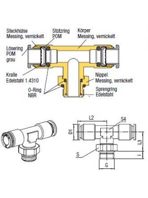 AVS-921M T-Verbinder Push-In,