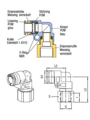 AVS-979P L-Steckanschlussverbinder