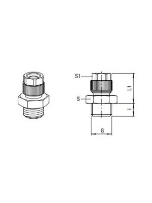AVS-151M Gerader-Einschraub-Verschraubung