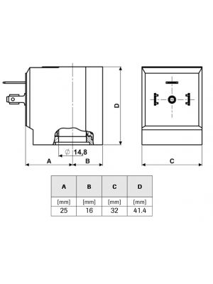 7401er Magnetspule 110V 50Hz - 120V 60Hz Class H