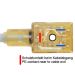 Leuchtende Leitungsdose Bauform B(I) 230V AC mit LED und Schutzbeschaltung - 3,0m PUR Kabel